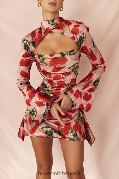 House of CB toira ruusukuvioinen draped korsettimekko Z000Z503 vaatetus