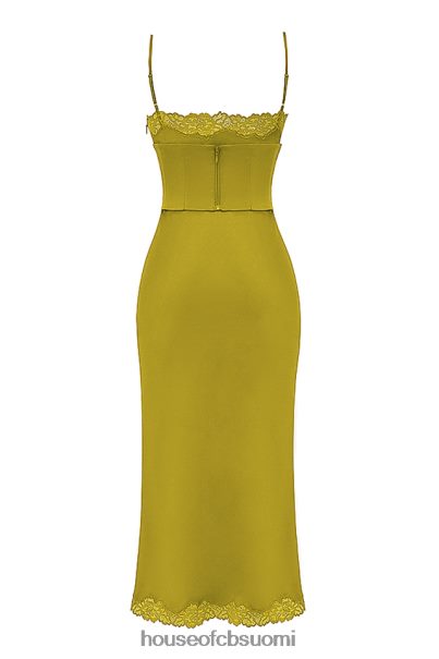 House of CB salma chartreuse satiininen slip mekko Z000Z288 vaatetus