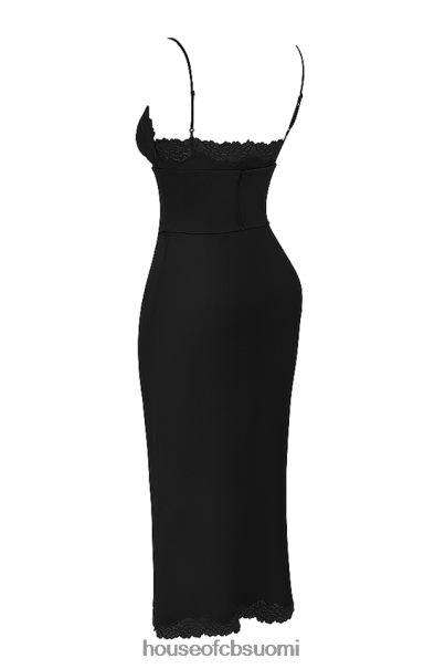 House of CB salman musta satiininen slip mekko Z000Z283 vaatetus