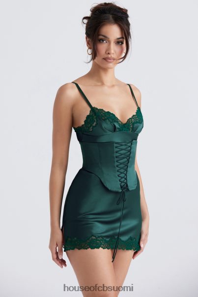 House of CB soraya forest satiininen slip mekko Z000Z336 vaatetus