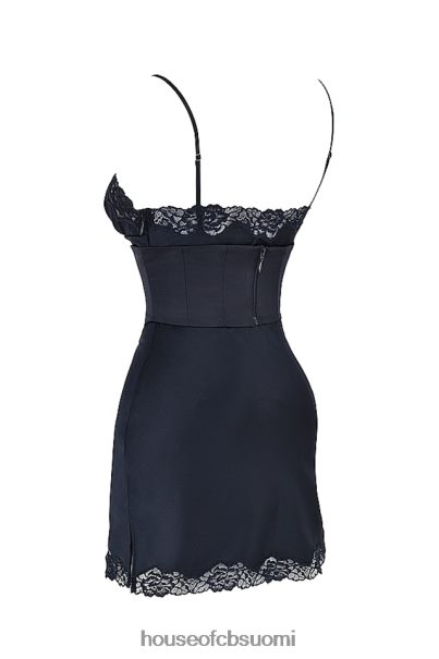 House of CB soraya laivastonsininen satiininen slip-mekko Z000Z372 vaatetus