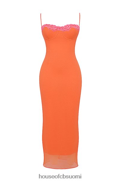 House of CB aiza flame orange maxi mekko Z000Z192 vaatetus