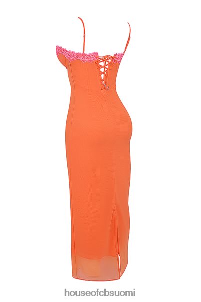House of CB aiza flame orange maxi mekko Z000Z192 vaatetus