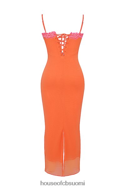 House of CB aiza flame orange maxi mekko Z000Z192 vaatetus