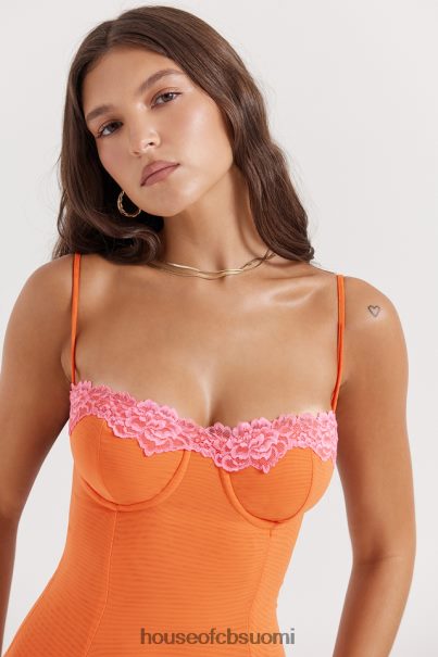House of CB aiza flame orange maxi mekko Z000Z192 vaatetus