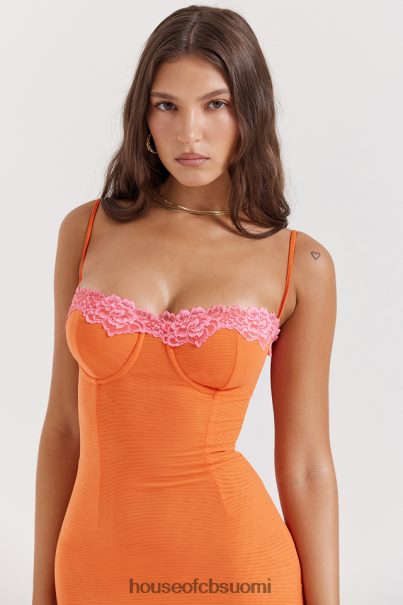 House of CB aiza flame orange maxi mekko Z000Z192 vaatetus
