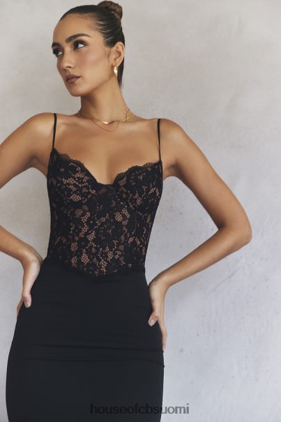 House of CB cara musta korsetti maxi mekko Z000Z382 vaatetus