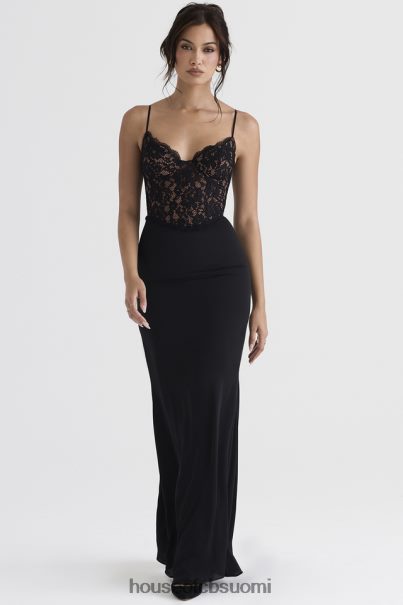 House of CB cara musta korsetti maxi mekko Z000Z382 vaatetus