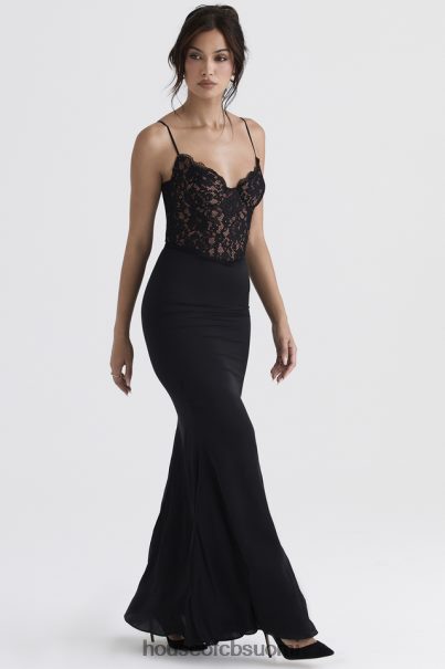 House of CB cara musta korsetti maxi mekko Z000Z382 vaatetus