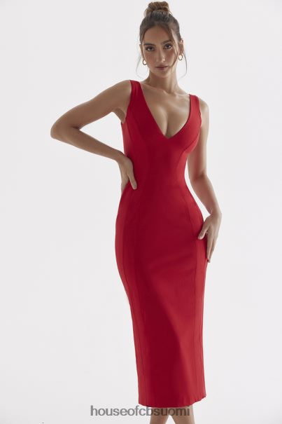 House of CB cece red rose plunge maxi mekko Z000Z303 vaatetus