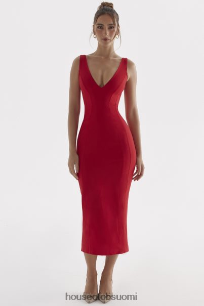 House of CB cece red rose plunge maxi mekko Z000Z303 vaatetus
