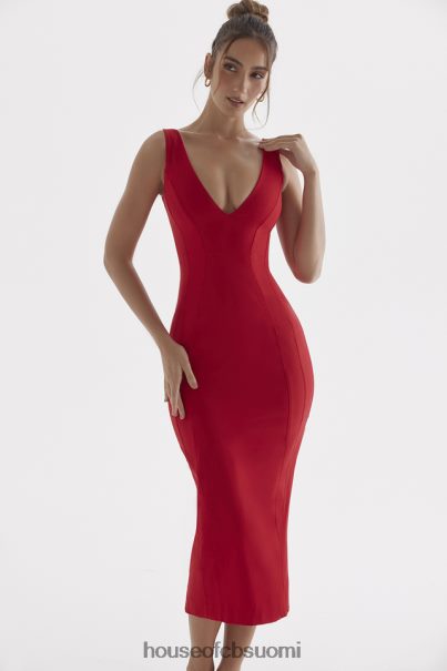 House of CB cece red rose plunge maxi mekko Z000Z303 vaatetus