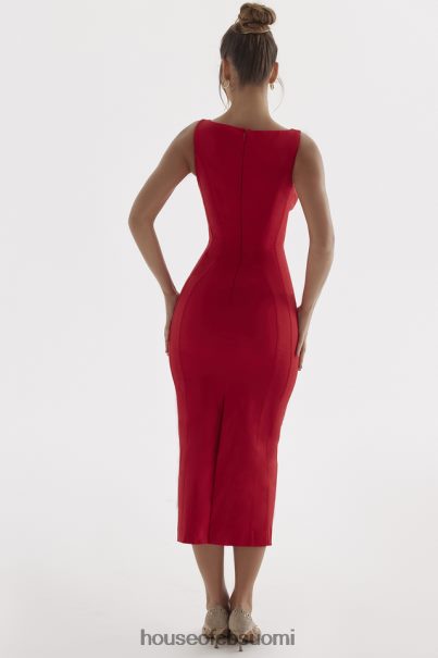 House of CB cece red rose plunge maxi mekko Z000Z303 vaatetus