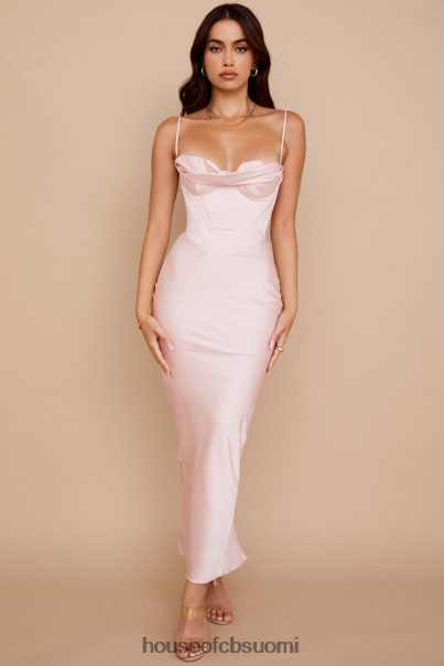 House of CB charmaine blush pink korsetti maxi mekko Z000Z536 vaatetus