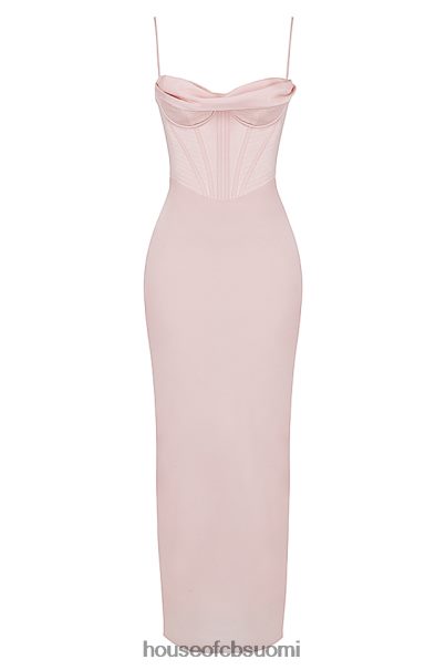 House of CB charmaine blush pink korsetti maxi mekko Z000Z536 vaatetus