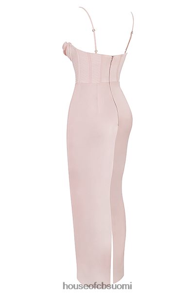 House of CB charmaine blush pink korsetti maxi mekko Z000Z536 vaatetus