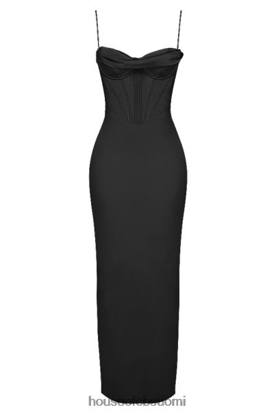 House of CB charmaine musta korsetti maxi mekko Z000Z474 vaatetus