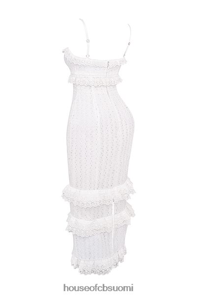 House of CB eve valkoinen broderie maxi mekko Z000Z228 vaatetus