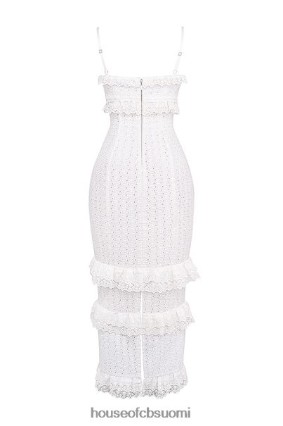 House of CB eve valkoinen broderie maxi mekko Z000Z228 vaatetus