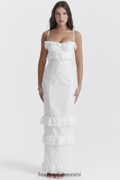 House of CB eve valkoinen broderie maxi mekko Z000Z228 vaatetus
