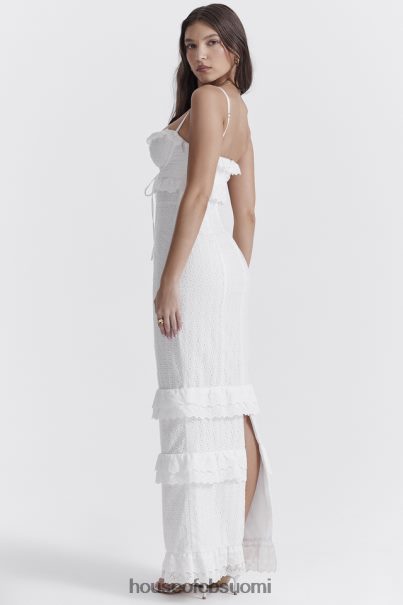 House of CB eve valkoinen broderie maxi mekko Z000Z228 vaatetus