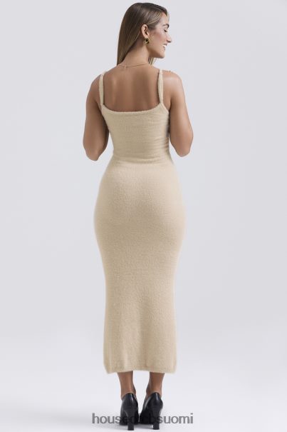House of CB fayette beige pehmeä pörröinen neulottu maximekko Z000Z115 vaatetus