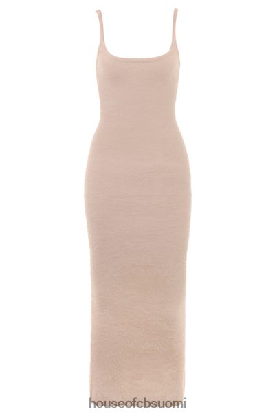 House of CB fayette beige pehmeä pörröinen neulottu maximekko Z000Z115 vaatetus