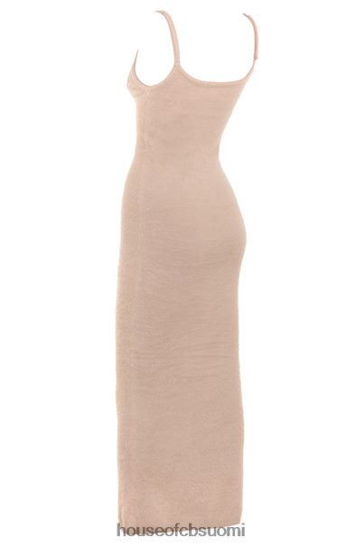 House of CB fayette beige pehmeä pörröinen neulottu maximekko Z000Z115 vaatetus