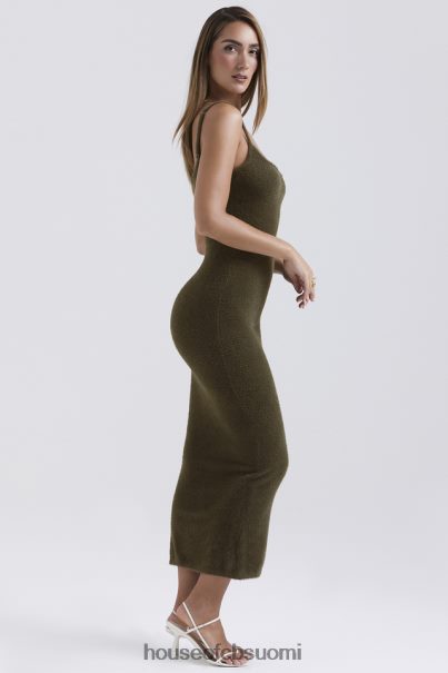 House of CB fayette khaki pehmeä pörröinen neulottu maximekko Z000Z116 vaatetus