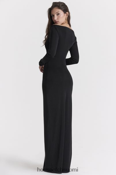 House of CB marella musta leikkaus maxi mekko Z000Z281 vaatetus