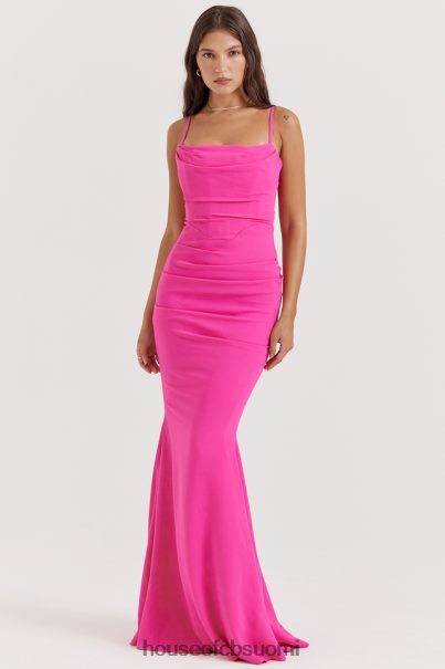 House of CB milena hot pink korsetti maxi mekko Z000Z181 vaatetus