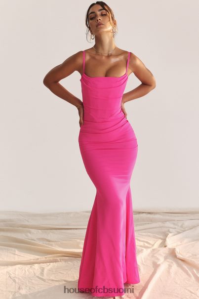 House of CB milena hot pink korsetti maxi mekko Z000Z181 vaatetus