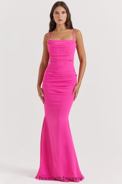 House of CB milena hot pink korsetti maxi mekko Z000Z181 vaatetus