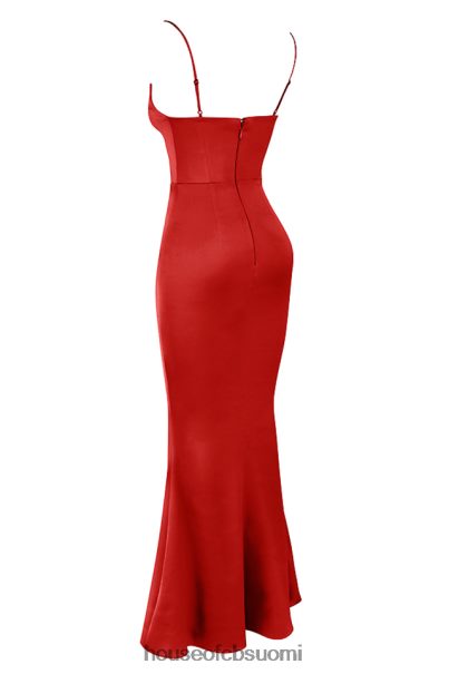 House of CB olivette red rose satiini korsetti maxi mekko Z000Z291 vaatetus