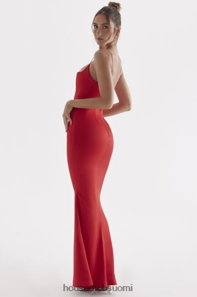 House of CB olivette red rose satiini korsetti maxi mekko Z000Z291 vaatetus