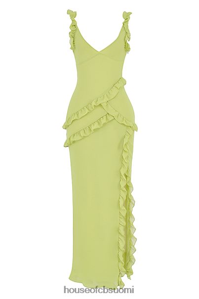 House of CB pixie lime röyhelöinen maximekko Z000Z414 vaatetus
