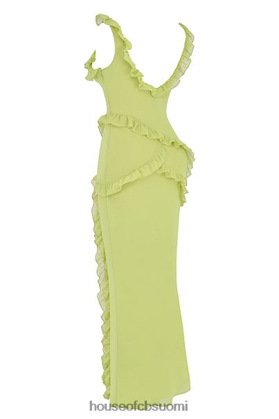 House of CB pixie lime röyhelöinen maximekko Z000Z414 vaatetus