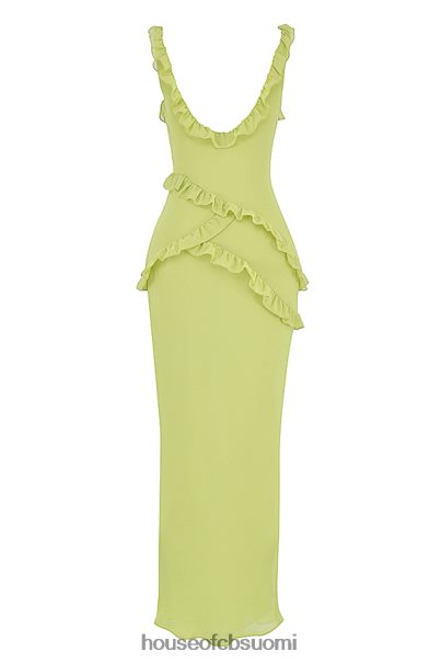 House of CB pixie lime röyhelöinen maximekko Z000Z414 vaatetus