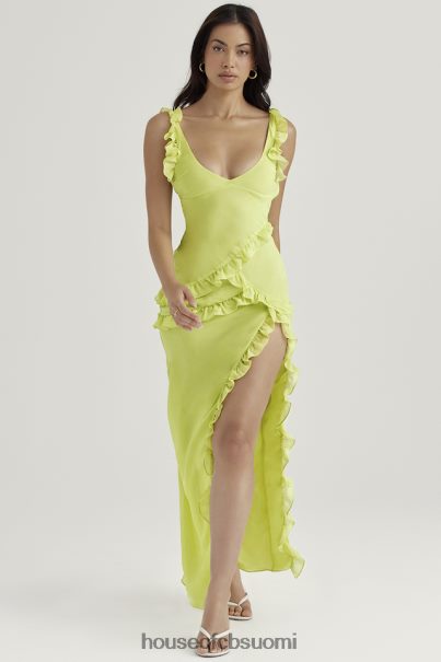 House of CB pixie lime röyhelöinen maximekko Z000Z414 vaatetus