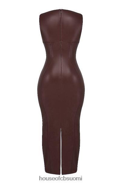 House of CB sahara cocoa vegaaninen nahkainen maximekko Z000Z122 vaatetus