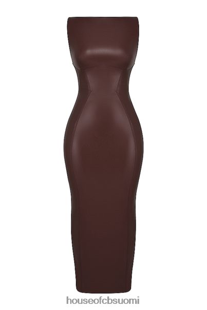 House of CB sahara cocoa vegaaninen nahkainen maximekko Z000Z122 vaatetus
