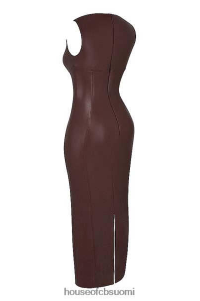 House of CB sahara cocoa vegaaninen nahkainen maximekko Z000Z122 vaatetus