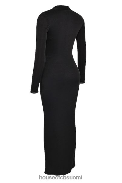 House of CB saskia musta draped maxi mekko Z000Z274 vaatetus