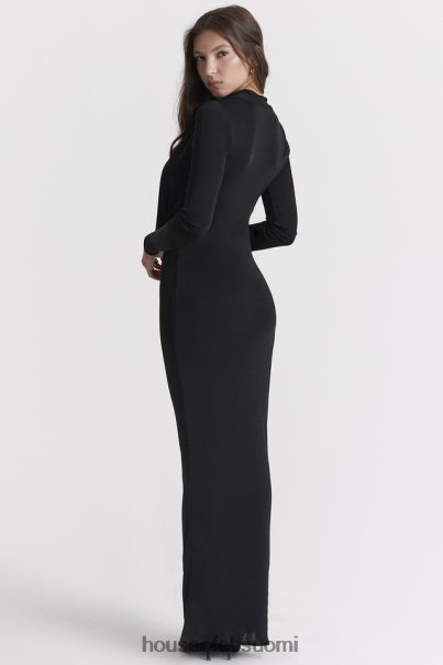 House of CB saskia musta draped maxi mekko Z000Z274 vaatetus
