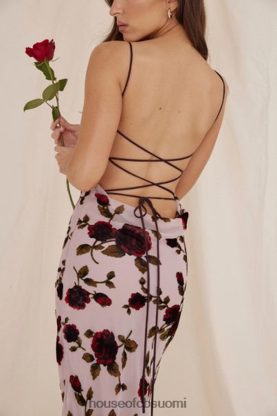 House of CB serena pink devore maxi mekko Z000Z305 vaatetus