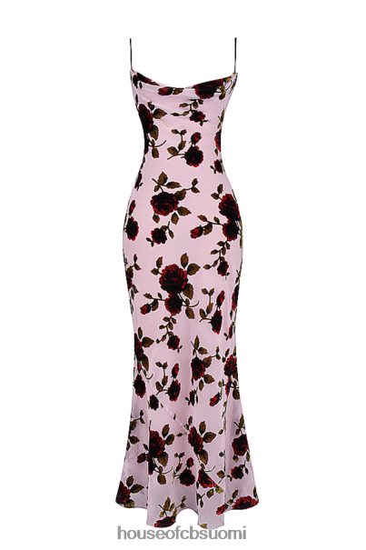 House of CB serena pink devore maxi mekko Z000Z305 vaatetus