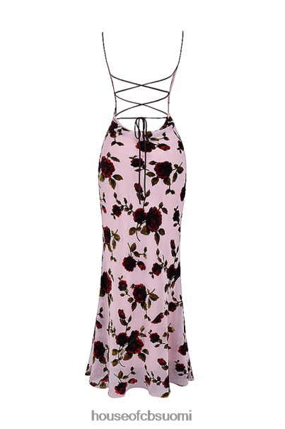 House of CB serena pink devore maxi mekko Z000Z305 vaatetus