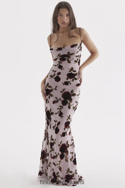 House of CB serena pink devore maxi mekko Z000Z305 vaatetus