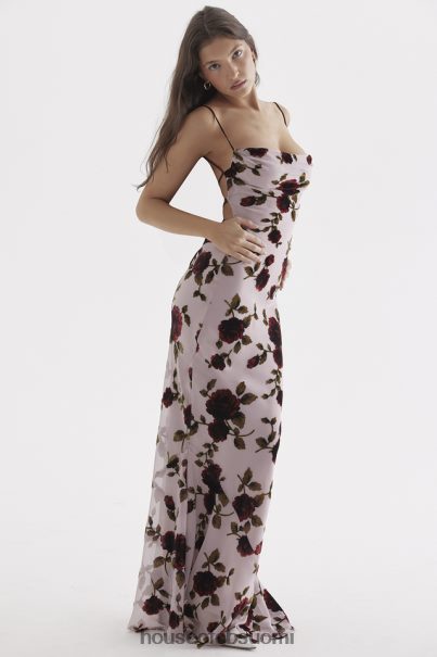 House of CB serena pink devore maxi mekko Z000Z305 vaatetus