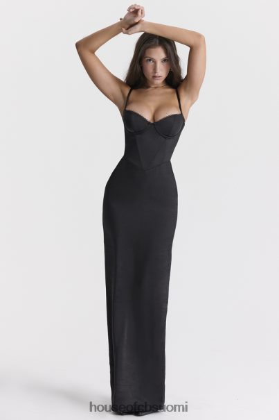 House of CB stefania musta korsetti maxi mekko Z000Z284 vaatetus